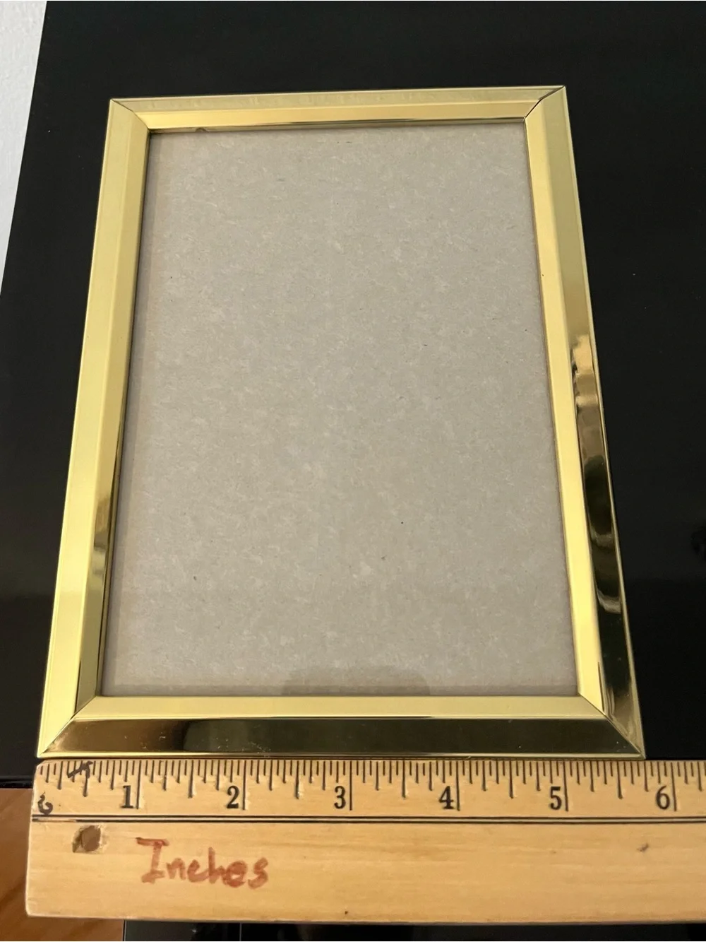 Vintage Solid Brass Photo Frame 4.5”X 6.5” Photo